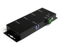 Startech.com Robusto Concentrador USB 3.0 de Uso Industrial de 4 Puertos con Soporte de Montaje (ST4300USBM)